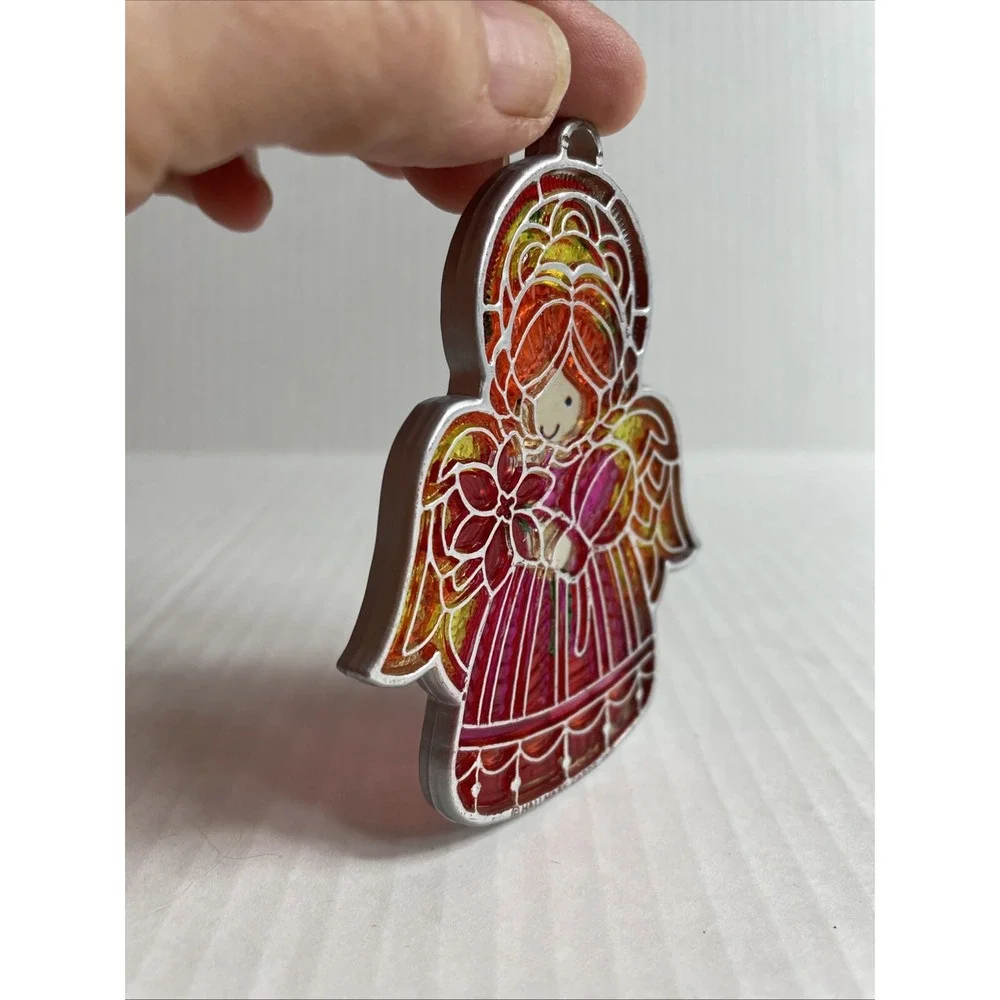 VINTAGE HALLMARK 1978 TIFFANY CLASSICS ACRYLIC ANGEL ORNAMENT